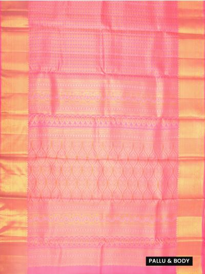 Vivaha Pure Silk Wedding Kanchipuram Checked Butta with Zari Border Saree