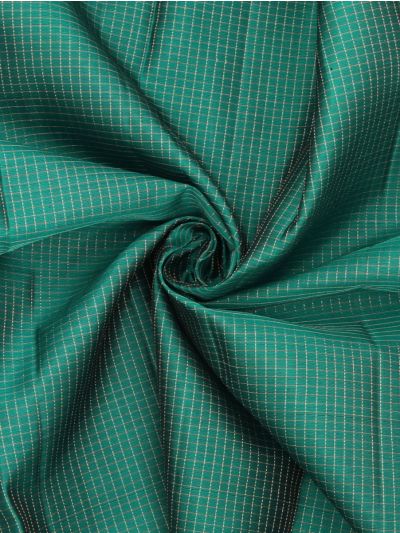 Gracecharm Pure Soft Silk Micro Check Striped Pallu Annapakshi Border Saree