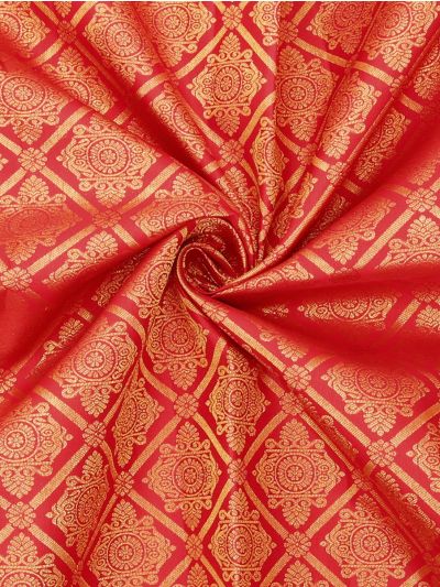 Vivaha Pure Silk Wedding Kanchipuram Floral Medallion Geometric Pallu Saree