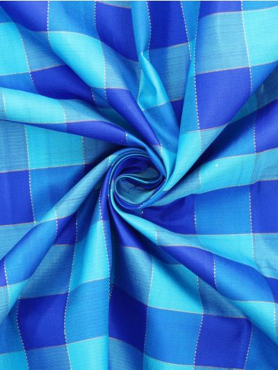 Vivaha Arani Pure Silk Large Check Contrast Windowpane Pallu Saree  