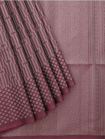 Gracecharm Pure Soft Silk Diamond Lattice Geometric Pallu Saree