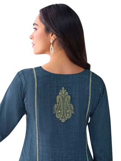 Graceful Muse Readymade Ornamental Paisley Panel Embroidered Salwar Kameez