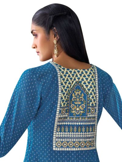 Graceful Muse Readymade Mughal Floral Arch Yoke Salwar Kameez