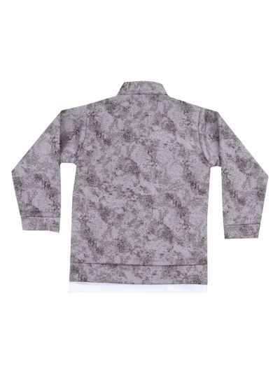 Gracecharm Boys Abstract Zip Jacket with Bear T-Shirt and Cargo Pant Set