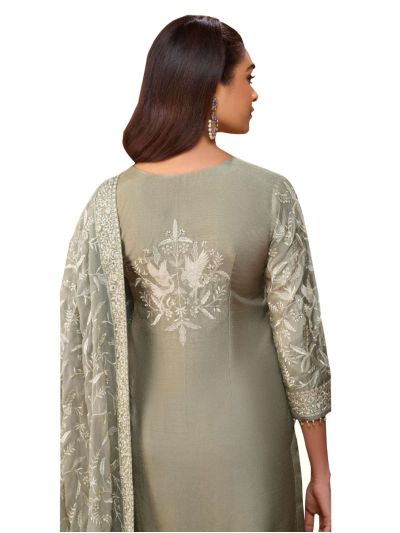 Graceful Muse Readymade Floral Yoke Round Neck Embroidered Salwar Kameez