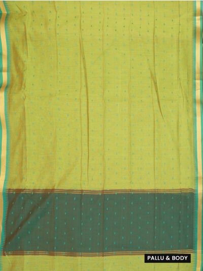 Gracecharm Chettinad Cotton Small Butta with Contrast Pallu Saree