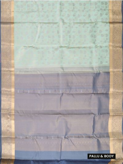 Gracecharm Uppada Silk Geometric Leaf with Diamond Lattice Pallu Saree