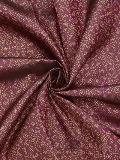 Vivaha Kanchipuram Pure Silk Geometric Floral with Paisley Diamond Brocade Pallu Saree