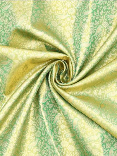 Vivaha Kanchipuram Pure Silk Bird Floral Jaal with Diagonal Paisley Pallu Saree