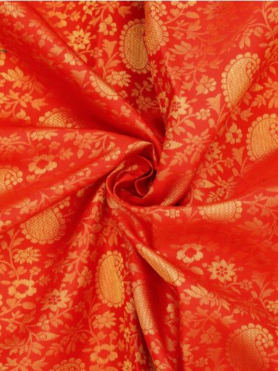 Vivaha Kanchipuram Pure Silk Paisley Floral Jaal with Floral Paisley Medallion Pallu Saree