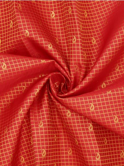 Vivaha Kanchipuram Pure Silk Zari Check Paisley Butta with Zari Border Saree