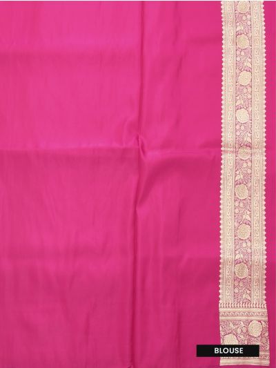Banarasi Floral Vine Jaal with Ornamental Floral Pallu Saree