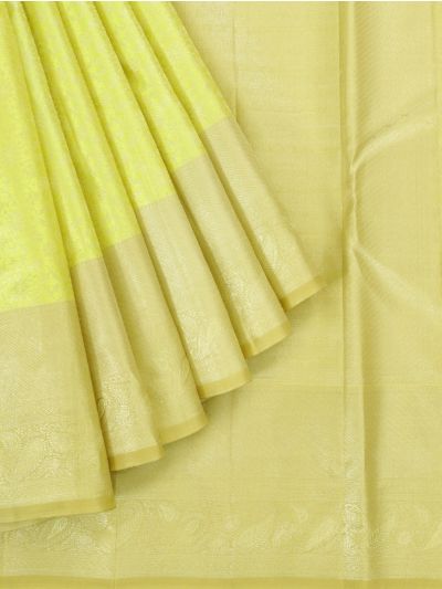 Vivaha Pure Silk Floral Jaal with Geometric Brocade Pallu Saree