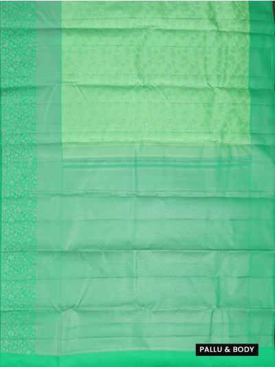 Vivaha Kanchipuram Pure Silk Floral Leaf Jaal with Diamond Brocade Pallu Saree