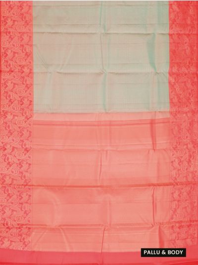 Vivaha Kanchipuram Pure Silk Diamond Brocade with Floral Jaal Border Saree
