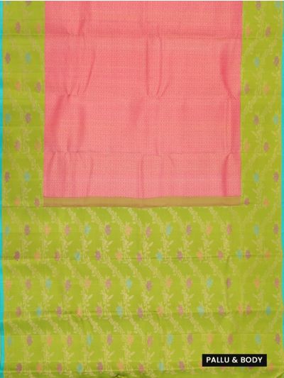 Vivaha Goddess Kanchipuram Pure Silk Diamond Brocade with Floral Vine Jaal Pallu Saree