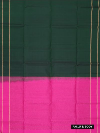 Gracecharm Pure Soft Silk Plain Body with Fine Zari Line Pallu Saree
