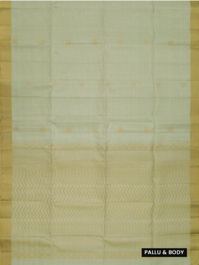 Gracecharm Pure Soft Silk Floral Butta with Chevron Pallu Saree