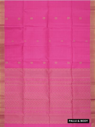 Gracecharm Pure Soft Silk Floral Butta with Chevron Pallu Saree