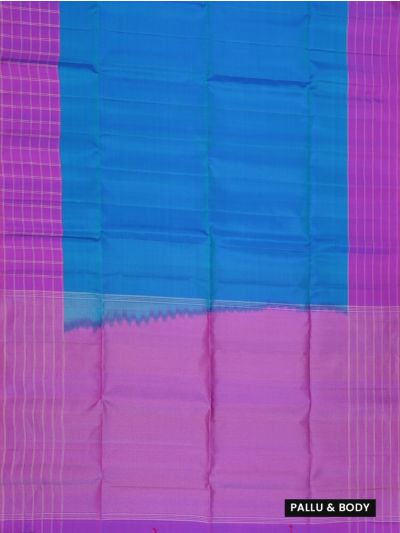 Gracecharm Pure Soft Silk Plain with Zari Check Border Saree