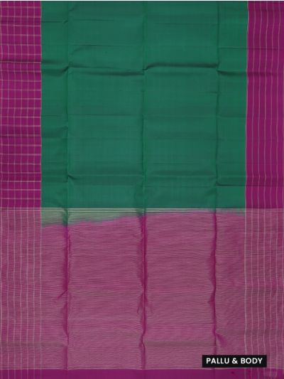 Gracecharm Pure Soft Silk Plain with Contrast Border Saree