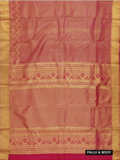 Gracecharm Silk Floral Butta with Zari Border Saree
