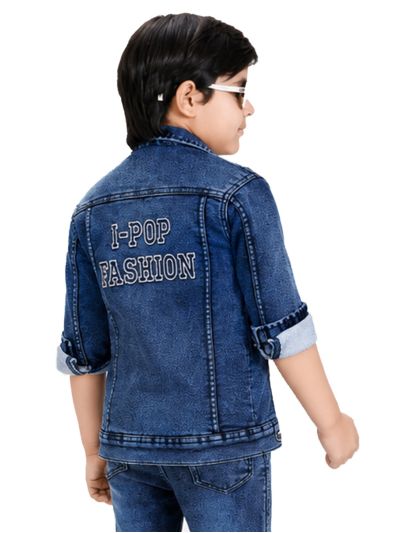 Gracecharm Boys Washed Denim Jacket 3 Piece Set