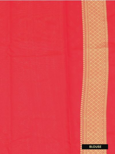 Gracecharm Art Silk Butta with Floral Brocade Pallu Saree