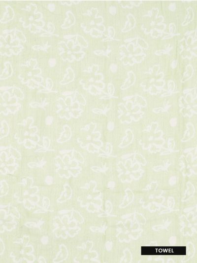 Doctor Towels Pastel Green Banana Jacquard Floral Bath Towel