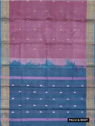 Kanmanie Vazhainaar Pattu Peacock Medallion Zari Border Saree