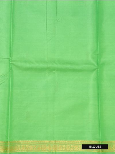 Kanmanie Vazhainaar Pattu Magenta Mint Green Butta Saree