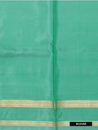 Kanmanie Vazhainaar Pattu Candy Pink Sea Green Butta Saree