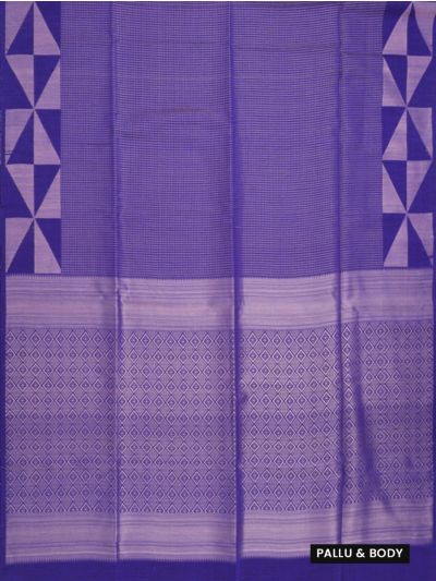 Gracecharm Art Soft Silk Micro Check with Diamond Brocade Pallu Saree