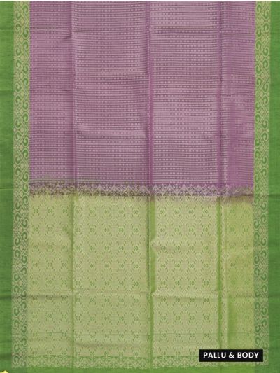 Gracecharm Art Soft Silk Fine Stripe with Geometric Diamond Brocade Pallu Saree