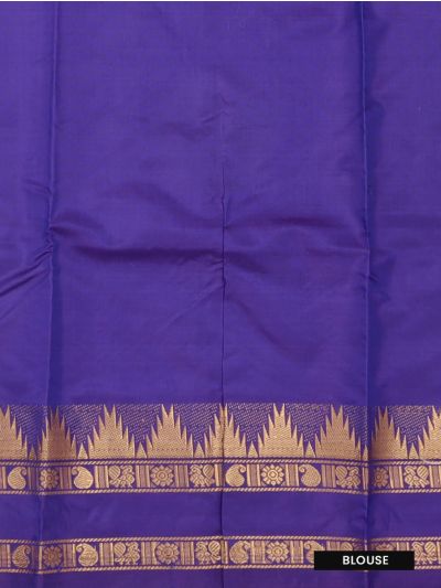 Kanmanie Vazhainaar Pattu Lavender Paisley Temple Border Saree