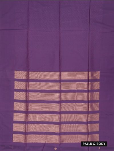 Kanmanie Softy Silk Royal Purple Zari Stripe Pallu Saree