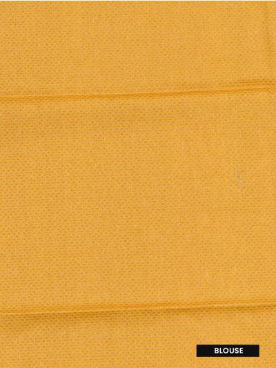 Kanmanie Softy Silk Marigold Yellow Diamond Butta Zari Pallu Saree
