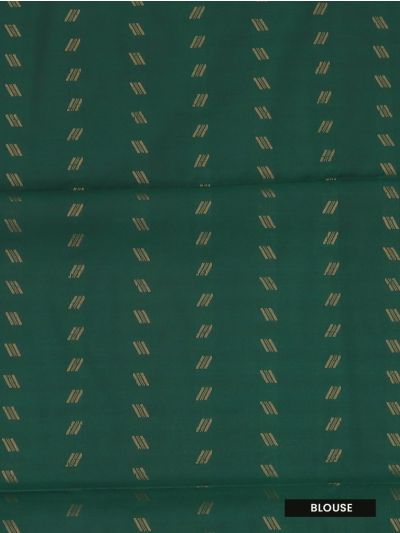 Kanmanie Softy Silk Mustard Geometric Butta Green Pallu Saree