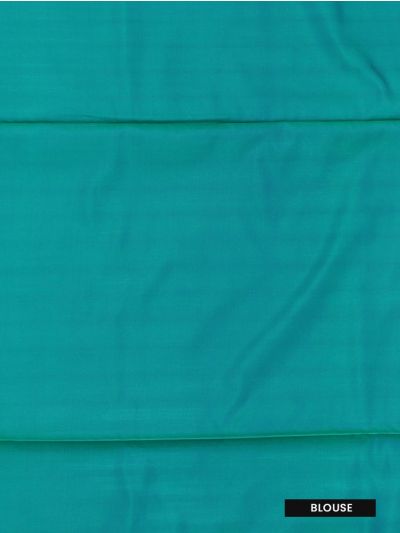 Kanmanie Softy Silk Rani Pink Medallion Butta Teal Pallu Saree