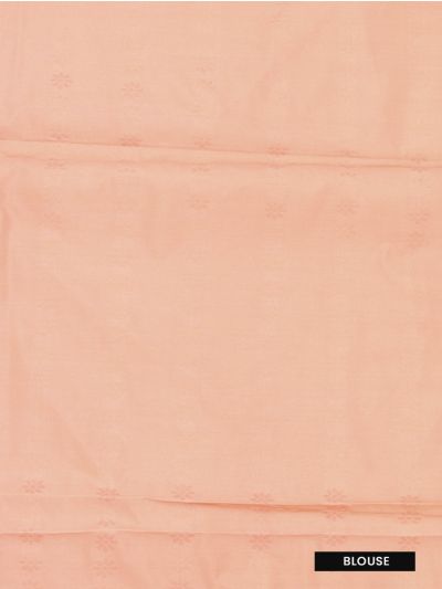 Kanmanie Softy Silk Rani Pink Floral Butta Peach Pallu Saree