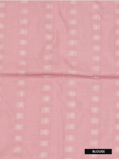 Kanmanie Softy Silk Dusty Rose Leaf Butta Zari Pallu Saree