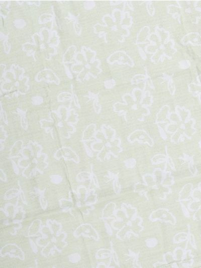 Doctor Towels Pastel Green Banana Jacquard Floral Bath Towel
