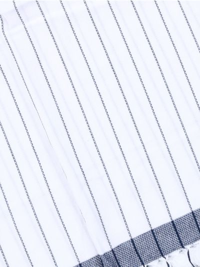 Doctor Towels Denim Blue Cambric Pinstripe Bath Towel