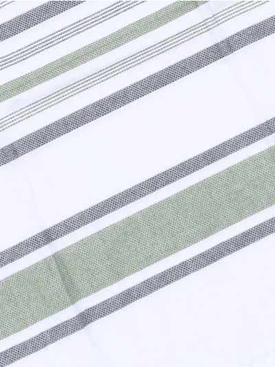 Doctor Towels Forest Green Cambric Multi-Stripe Bath Towel