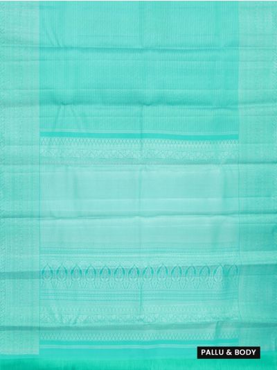 Vivaha Kanchipuram Pure Silk Small Zari Butta with Geometric Zari Border Saree