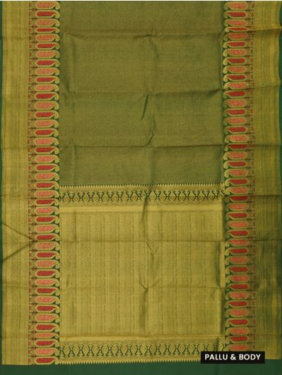Vivaha Goddess Kanchipuram Pure Silk Micro Butta with Paisley Brocade Border Saree
