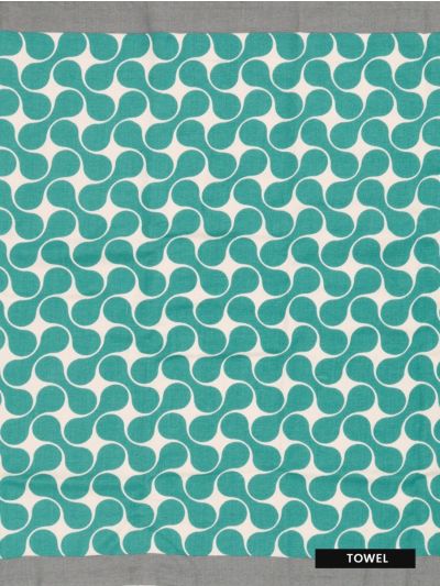 Doctor Towels Turquoise Tile Bamboo Bath Towel