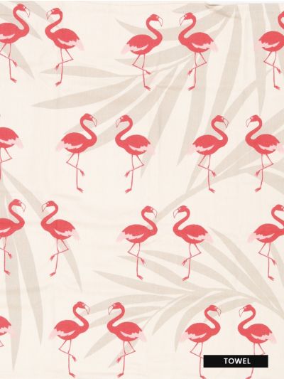 Doctor Towels Tropical Flamingo Bamboo Bath Towel