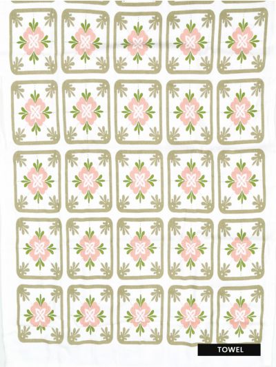 Doctor Towels Floral Tile Bamboo Bath Towel