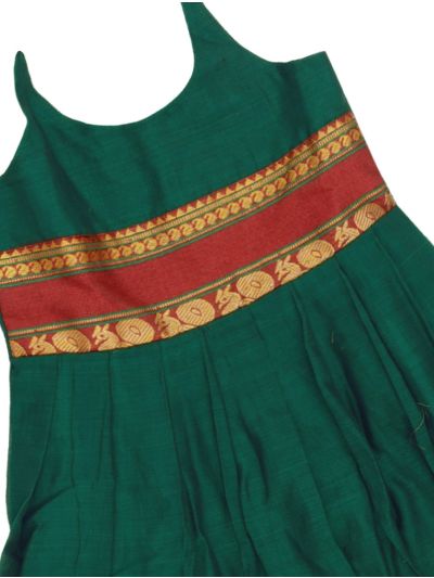 Kutty Kanmanie Girls Annapakshi Zari Border Traditional Frock